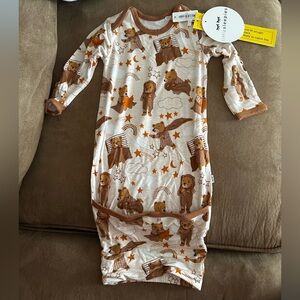 Little Sleepies Beary Sleepy newborn gown